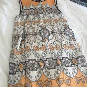 Spring flower dress with slip under